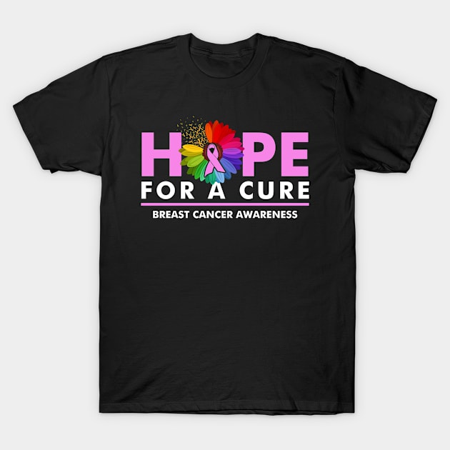 Breast Cancer Awareness T-Shirt Hope For A cure Breast Cancer Awareness Gift T-Shirt by AKIFOJWsk